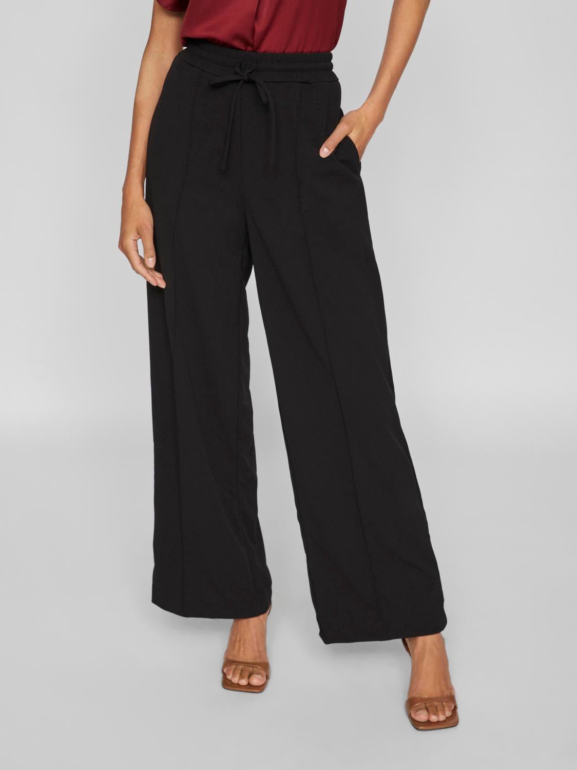 VICLUA Trousers - Black Beauty - VERO MODA & VILA Bergvik